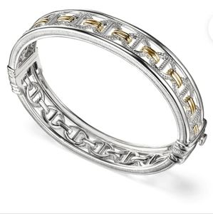 Judith Ripka VIENNA LINK BANGLE BRACELET WITH 18K GOLD